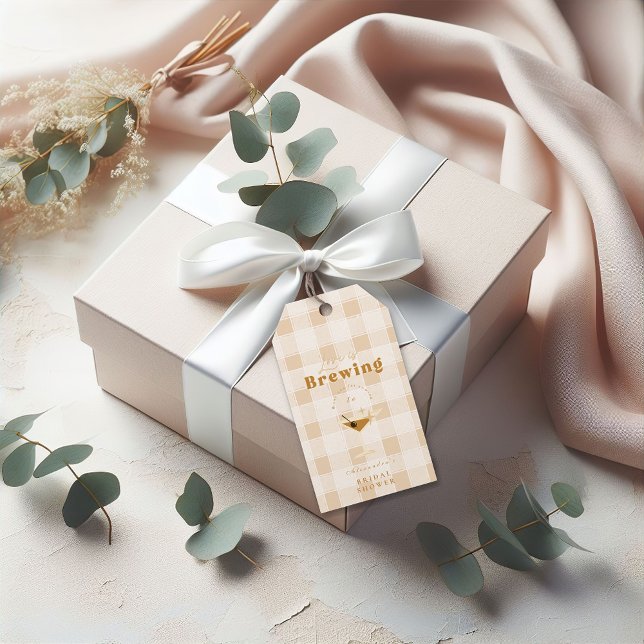 Étiquettes-cadeau L'amour brasse la Fête des mariées Espresso Martin (Créateur téléchargé)