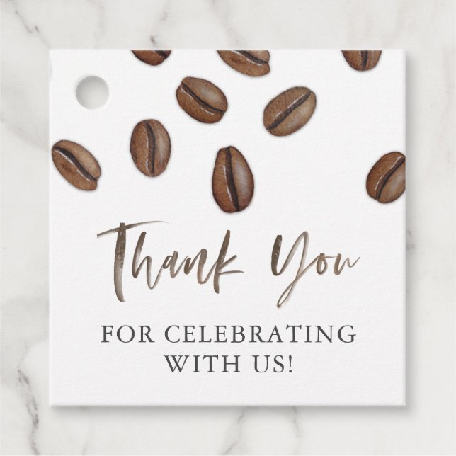 Étiquettes Cadeau L'amour brasse | Un bébé brasse une douche café (Devant)