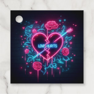 Étiquettes Cadeau L'amour de la Saint Valentin fait mal au coeur de