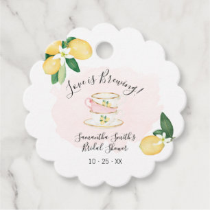 Étiquettes Cadeau L'amour des citrons roses brasse la Fête des marié
