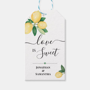 Étiquettes-cadeau L'amour est doux Citrons Mariage Bonbons Favoriser