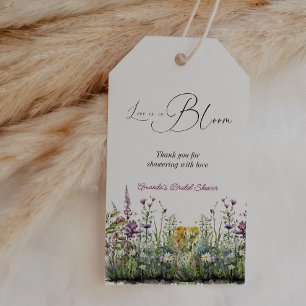 Étiquettes-cadeau L'amour est en fleurs Fête de mariage Floral Fleur