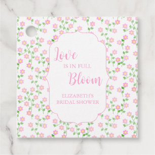 Étiquettes Cadeau L'amour est en fleurs Fête de mariage rose floral