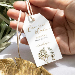 Étiquettes-cadeau L'amour est en fleurs Mariage Thème Pampas Herbe