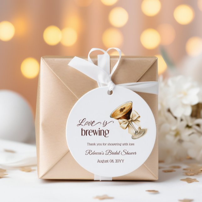 Étiquettes Cadeau L'amour est en train de se préparer Shower de mari (Créateur téléchargé)