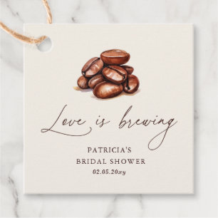 Étiquettes Cadeau L'amour est l'infusion des grains de café Baby Sho