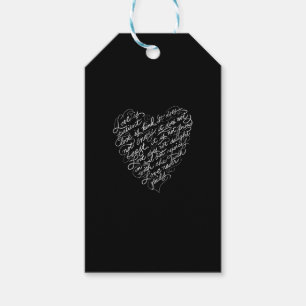 Étiquettes-cadeau L'amour est patient, l'amour est gentil, inspirati