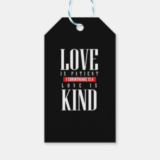 Étiquettes-cadeau L'amour est patient Style inspirant intemporel