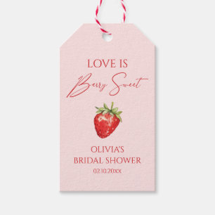 Étiquettes-cadeau L'amour est un cadeau de mariage sucré à la Berry
