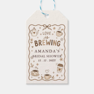 Étiquettes-cadeau L'Amour Fantaisiste se Prépare un Café Enterrement