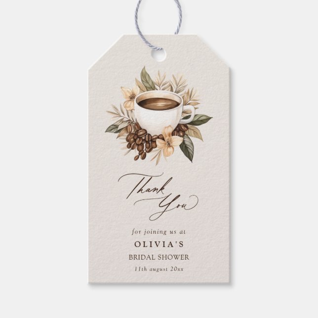 Étiquettes-cadeau L'amour floral est brasser le Merci de Fête des ma (Devant)