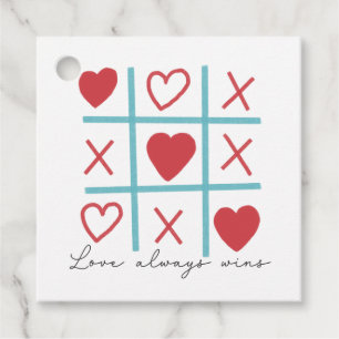 Étiquettes Cadeau L'amour gagne toujours