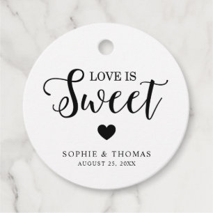 Étiquettes Cadeau L'amour mariage est doux rond