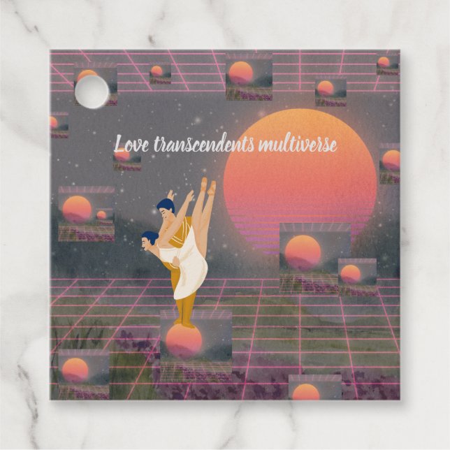 Étiquettes Cadeau L'amour transcende le multivers (Devant)