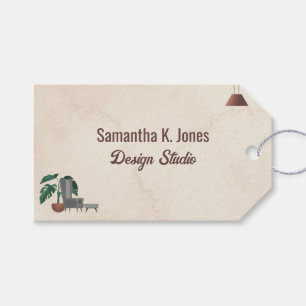 Étiquettes-cadeau Lampe à chaise marbrée Studio de conception de tex