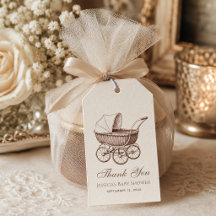 Landau de bébé vintage marron Merci Cadeau de Baby