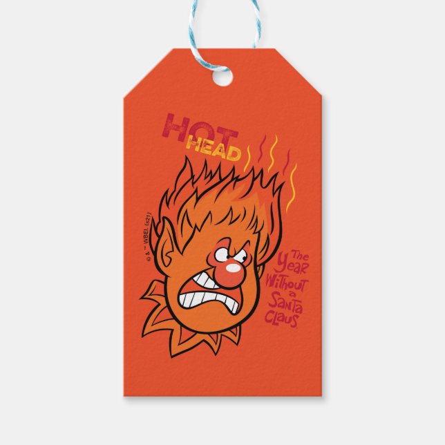 Étiquettes-cadeau L'ANNÉE SANS SANTA CLAUS™ | Tête chaude (Devant)