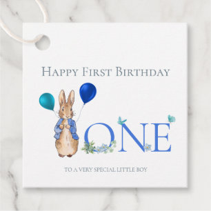 Étiquettes Cadeau Lapin Classique Premier anniversaire