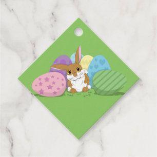 Étiquettes Cadeau Lapin de Pâques