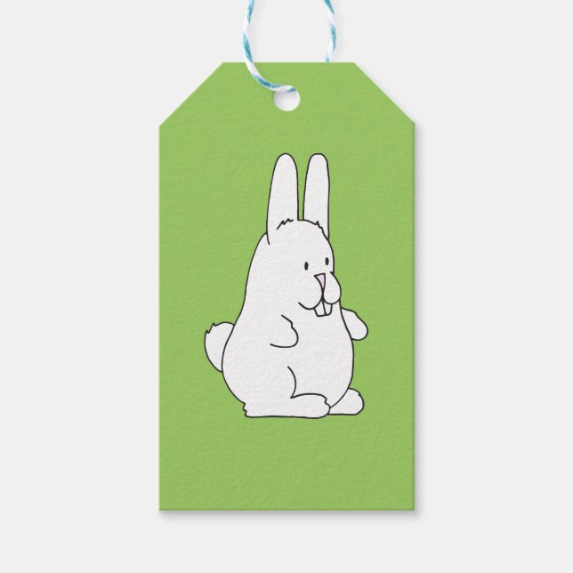 Étiquettes-cadeau Lapin de Pâques (Devant)