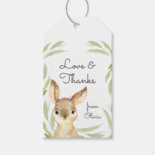 Étiquettes-cadeau Lapin de Pâques Merci Favori