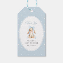 Lapin Mignon, Nœud Bleu, Points Bleus, Baby Shower