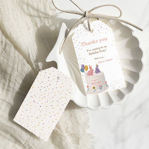 Étiquettes-cadeau Lapin Pastel Anniversaire Commun pour Sœur Frère