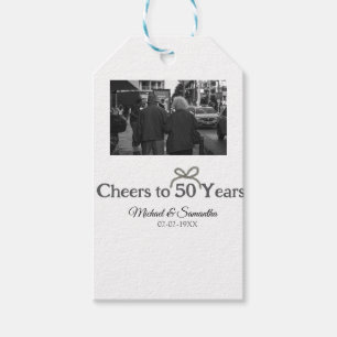 Étiquettes-cadeau L'arc d'or applaudit à 50 ans de mariage