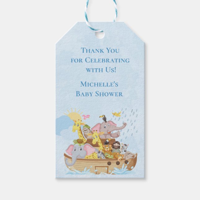 Étiquettes-cadeau L'arche de Noé cadeau de remerciement mignon (Devant)
