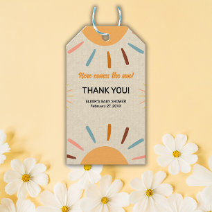 Étiquettes-cadeau L'Artisanat Minimaliste Ici Vient Le Baby shower F
