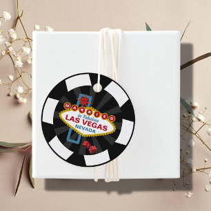 Étiquettes Cadeau Las Vegas Poker Chip Destination Mariage