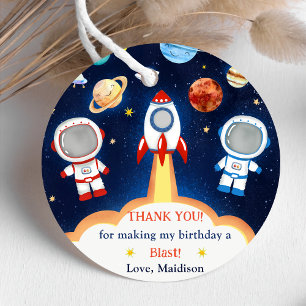 Étiquettes Cadeau L'astronaute Espace extra-atmosphérique Anniversai