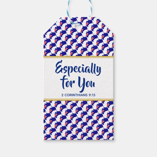 Étiquettes-cadeau L'AUSTRALIE, LA coutume chrétienne, NOTAMMENT POUR (Devant)