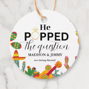 Étiquettes Cadeau L'autocollant de la partie d'engagement, il a posé