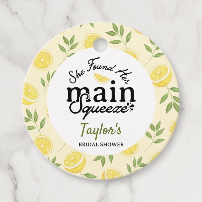 Étiquettes Cadeau Lavage de mariage au citron  (Devant)