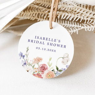 Étiquettes Cadeau Lavande Floral Printanier Pastel Mariage