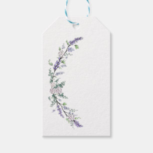 Étiquettes-cadeau Lavande, ivoire, rose et eucalyptus