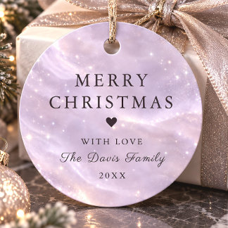 Étiquettes Cadeau Lavande Scintillement Joyeux Noël