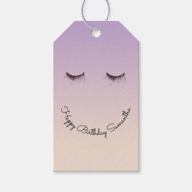 Étiquettes-cadeau Lavender Cream Eyelashes (Devant)