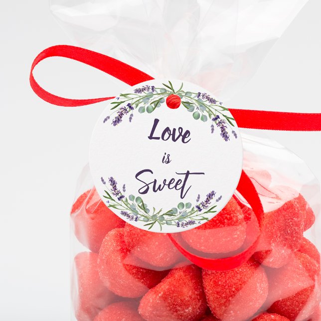 Étiquettes Cadeau Lavender Love is Sweet Merci mariage pour (Créateur téléchargé)