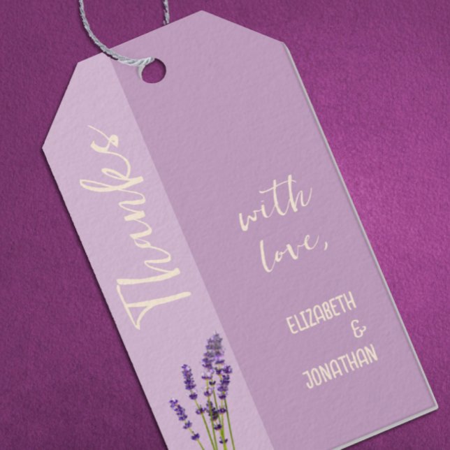 Étiquettes-cadeau Lavender Love Mariage (Créateur téléchargé)