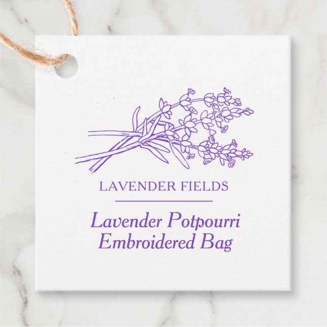 Étiquettes Cadeau Lavender potpourri produit barcode balise swing (Devant)
