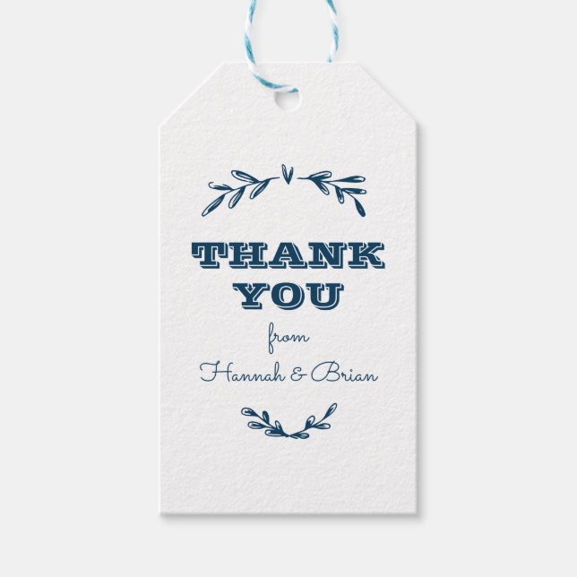 Étiquettes-cadeau Le Baby shower Rustique de la Marine (Devant)