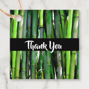 Étiquettes Cadeau Le Bambou vert Stalks Photographie de la nature
