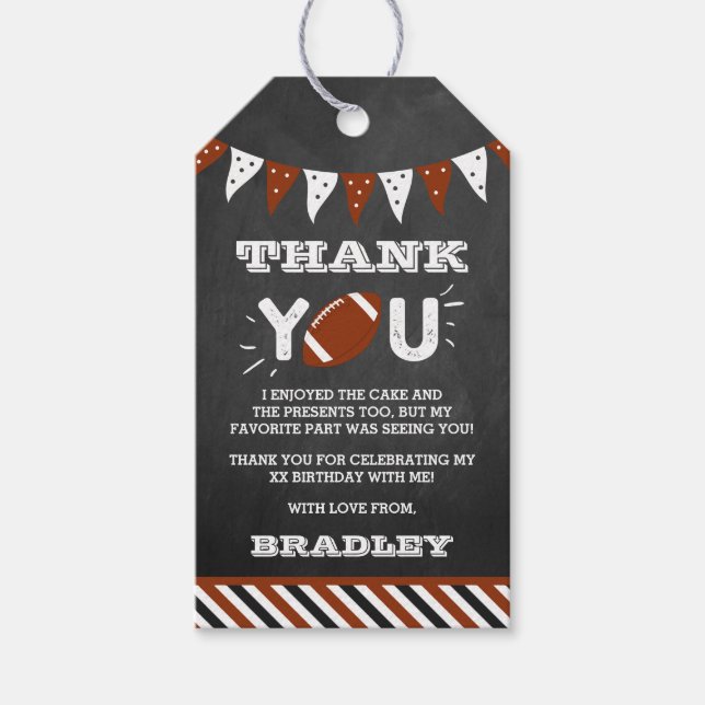 Étiquettes-cadeau Le Big One | Football 1er anniversaire (Devant)