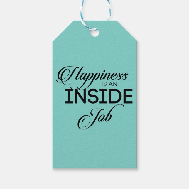 Étiquettes-cadeau Le Bonheur Est Un Travail Intérieur (Devant)