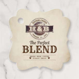 Étiquettes Cadeau Le café Mariage Mixte Parfait
