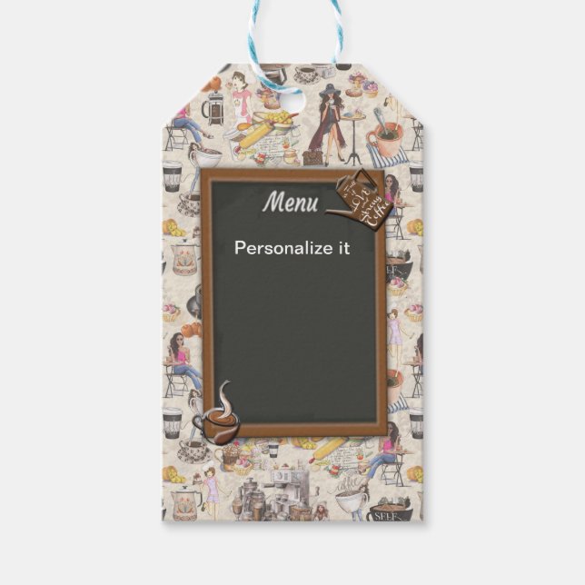 Étiquettes-cadeau Le café suédois Fika (Devant)