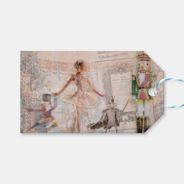 Étiquettes-cadeau "Le Casse-Noisette" Vintage (Devant (Horizontal))