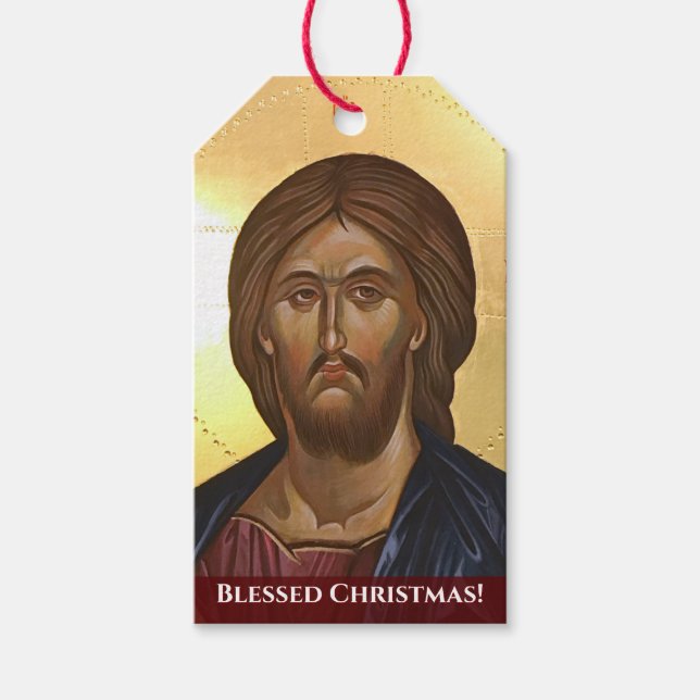 Étiquettes-cadeau Le Christ Tout-Puissant - Icône orthodoxe oriental (Devant)